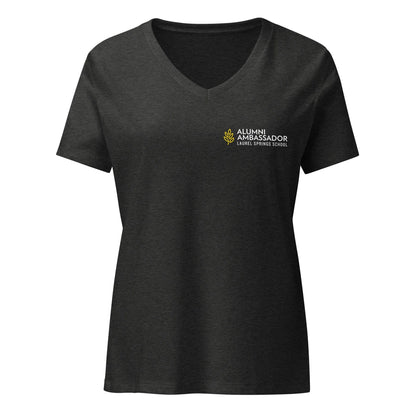 Laurel Spring Alumni Women's Relaxed V-Neck T-Shirt Signature Lacrosse