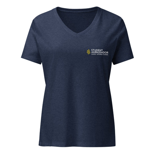 Laurel Spring Student Ambassador Women's Relaxed V-Neck T-Shirt Signature Lacrosse