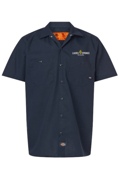 Laurel Springs Men's Dickies Industrial Short Sleeve Work Shirt Signature Lacrosse