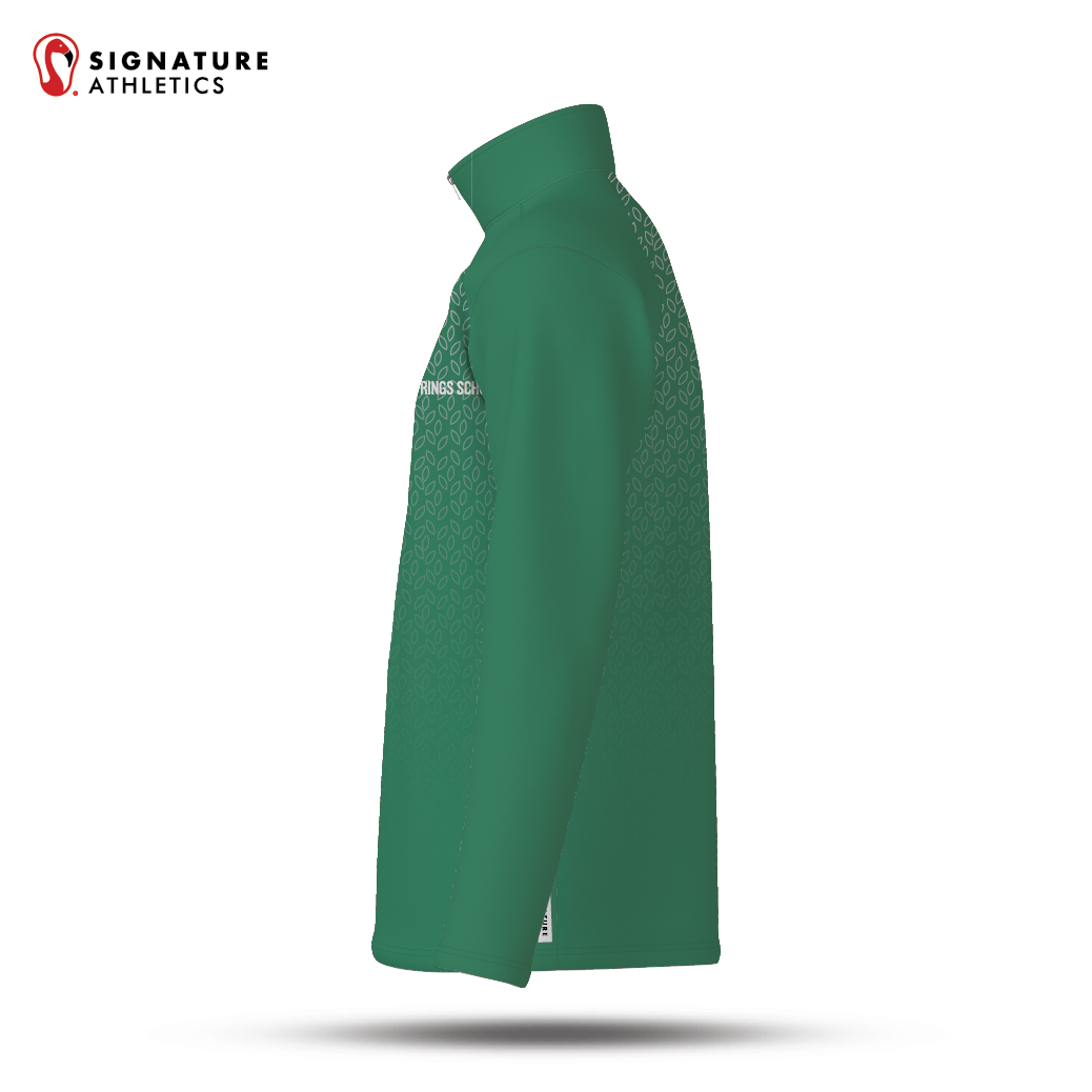 Laurel Springs Men's Green Player Quarter Zip Signature Lacrosse