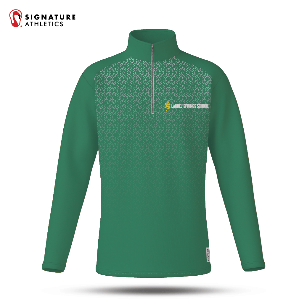 Laurel Springs Men's Green Player Quarter Zip Signature Lacrosse