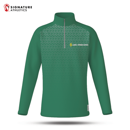 Laurel Springs Men's Green Player Quarter Zip Signature Lacrosse
