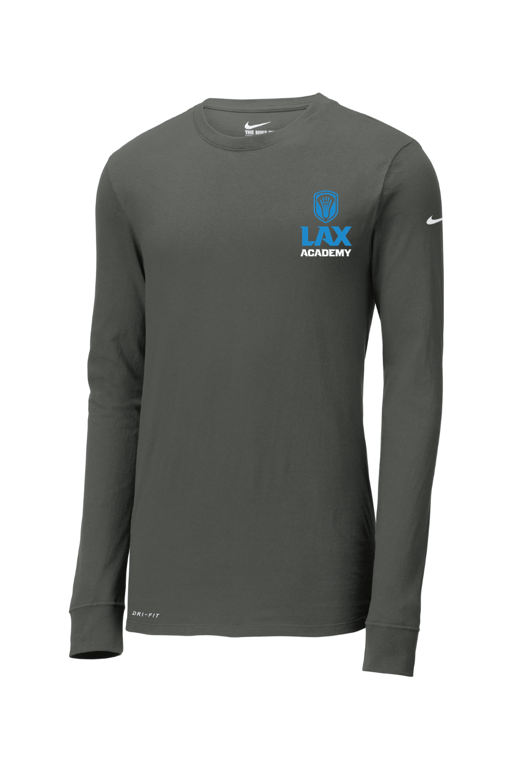 Lax Academy Nike Dri-FIT Cotton/Poly Long Sleeve Tee Signature Lacrosse