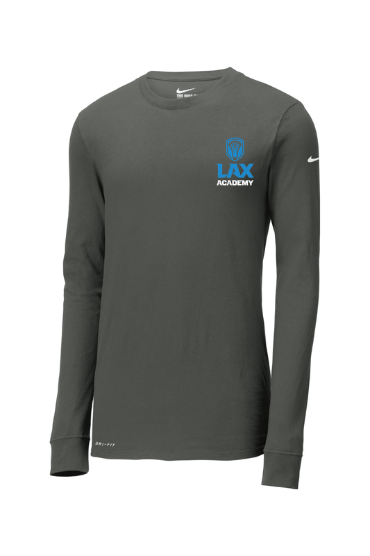 Lax Academy Nike Dri-FIT Cotton/Poly Long Sleeve Tee Signature Lacrosse
