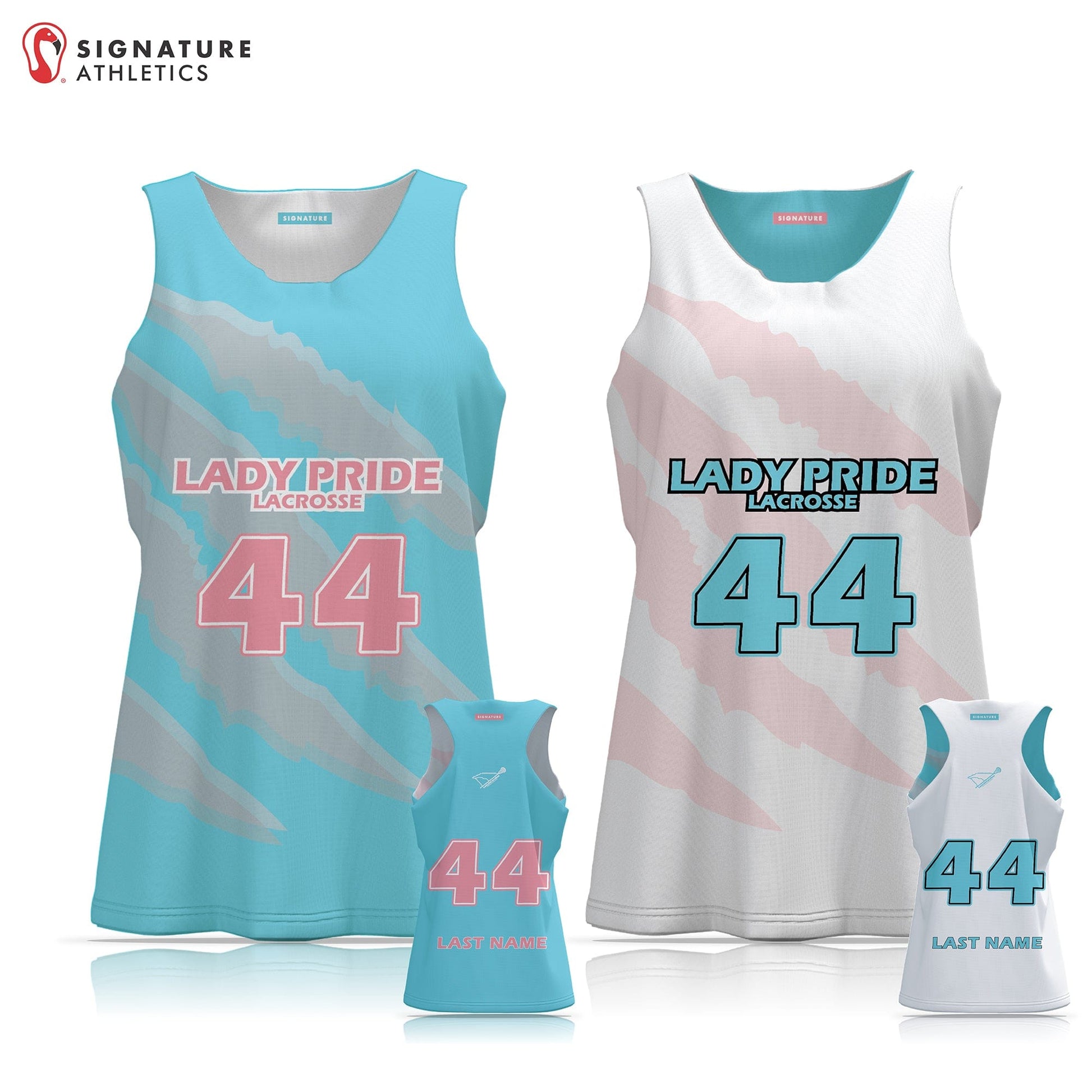 Lax Life California Women's White Reversible Pinnie - Game: Lady Pride Purpose - U18 Signature Lacrosse