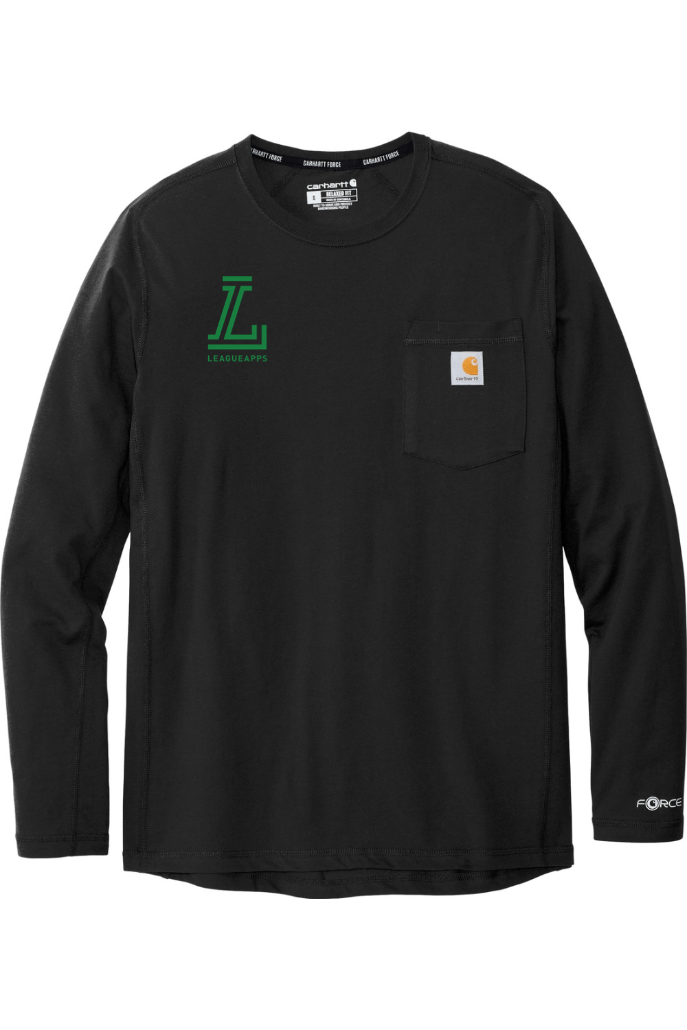League Apps Men's Carhartt Force Long Sleeve Pocket T-Shirt Signature Lacrosse