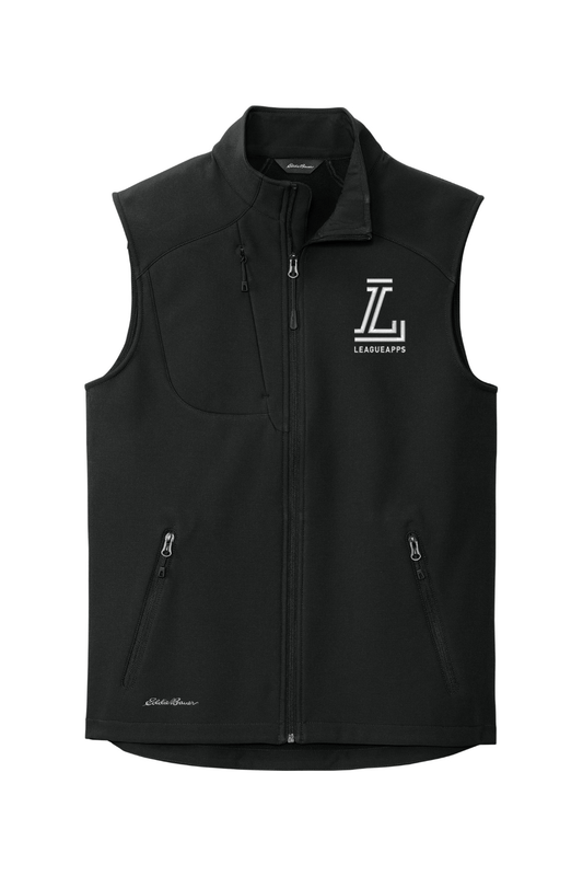 League Apps Men's Embroidered Eddie Bauer Stretch Soft Shell Vest Signature Lacrosse