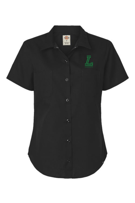 League Apps Women's Dickies Women's Indurtrial Short Sleeve Work Shirt Signature Lacrosse
