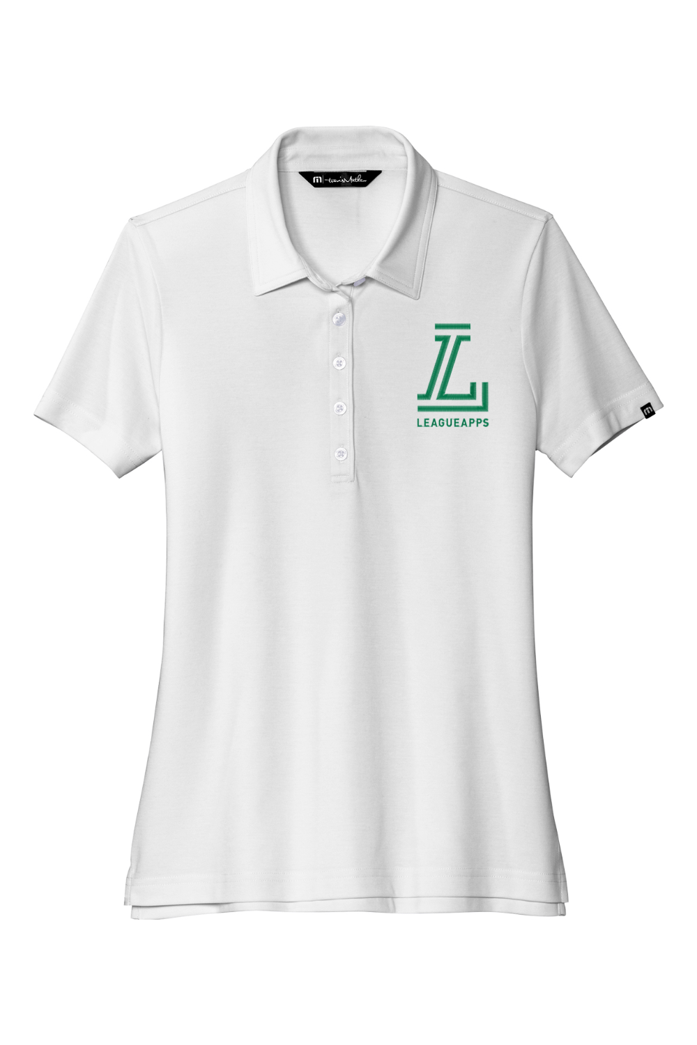 League Apps Women's Embroidered Travis Mathew Ladies Oceanside Solid Polo Signature Lacrosse