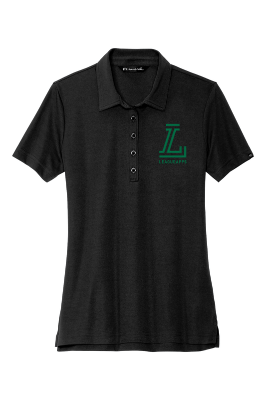 League Apps Women's Embroidered Travis Mathew Ladies Oceanside Solid Polo Signature Lacrosse