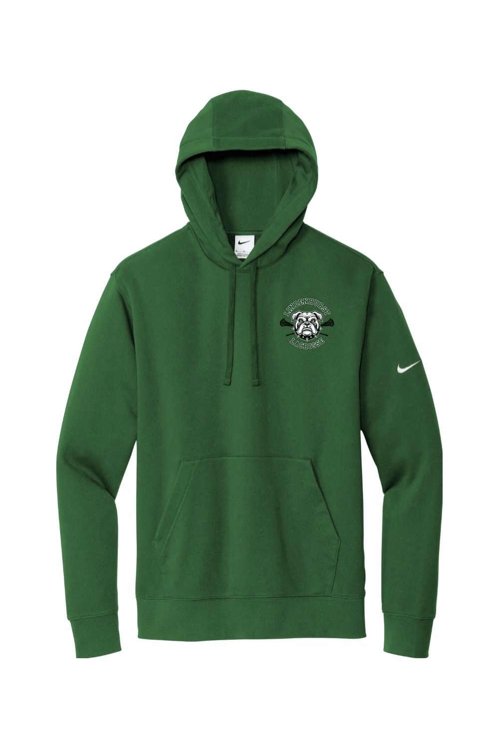 Lindenhurst Lacrosse Fleece Sleeve Swoosh Pullover Hoodie Signature Lacrosse