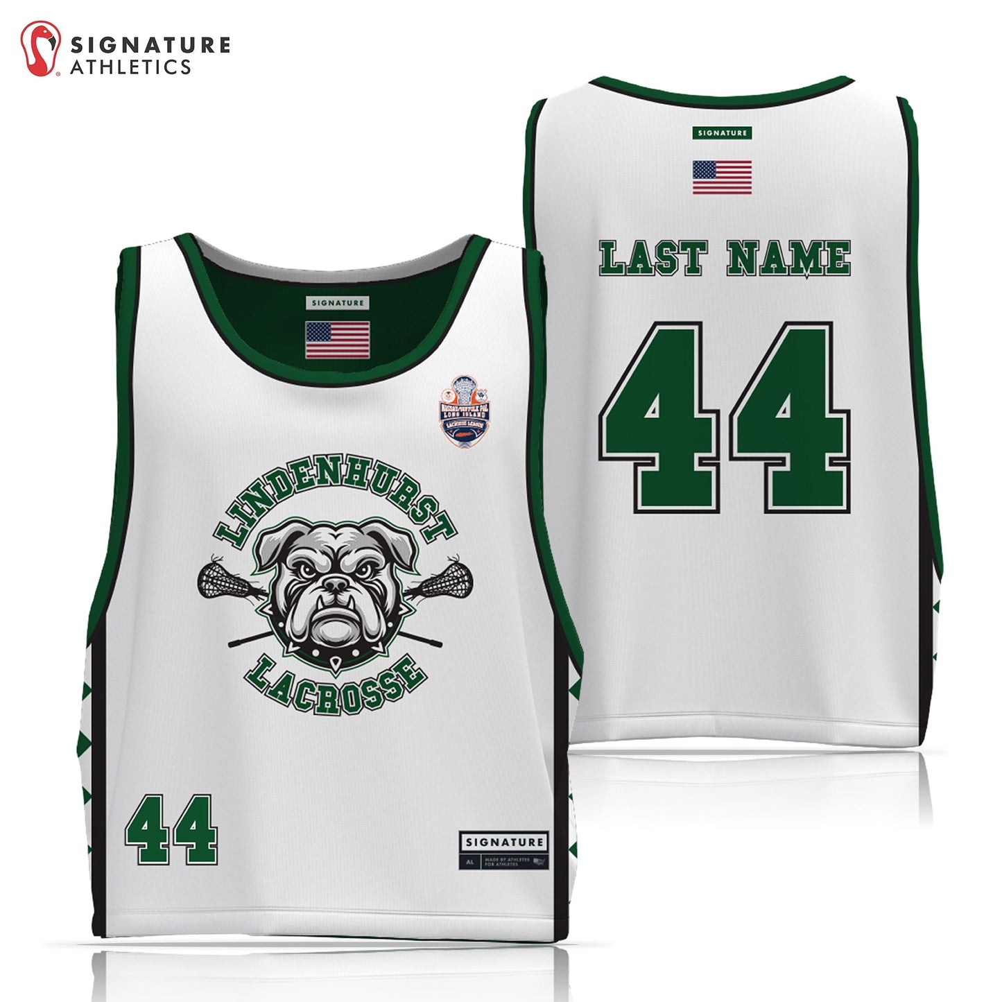 Lindenhurst Lacrosse Men's Reversible Game Pinnie Signature Lacrosse