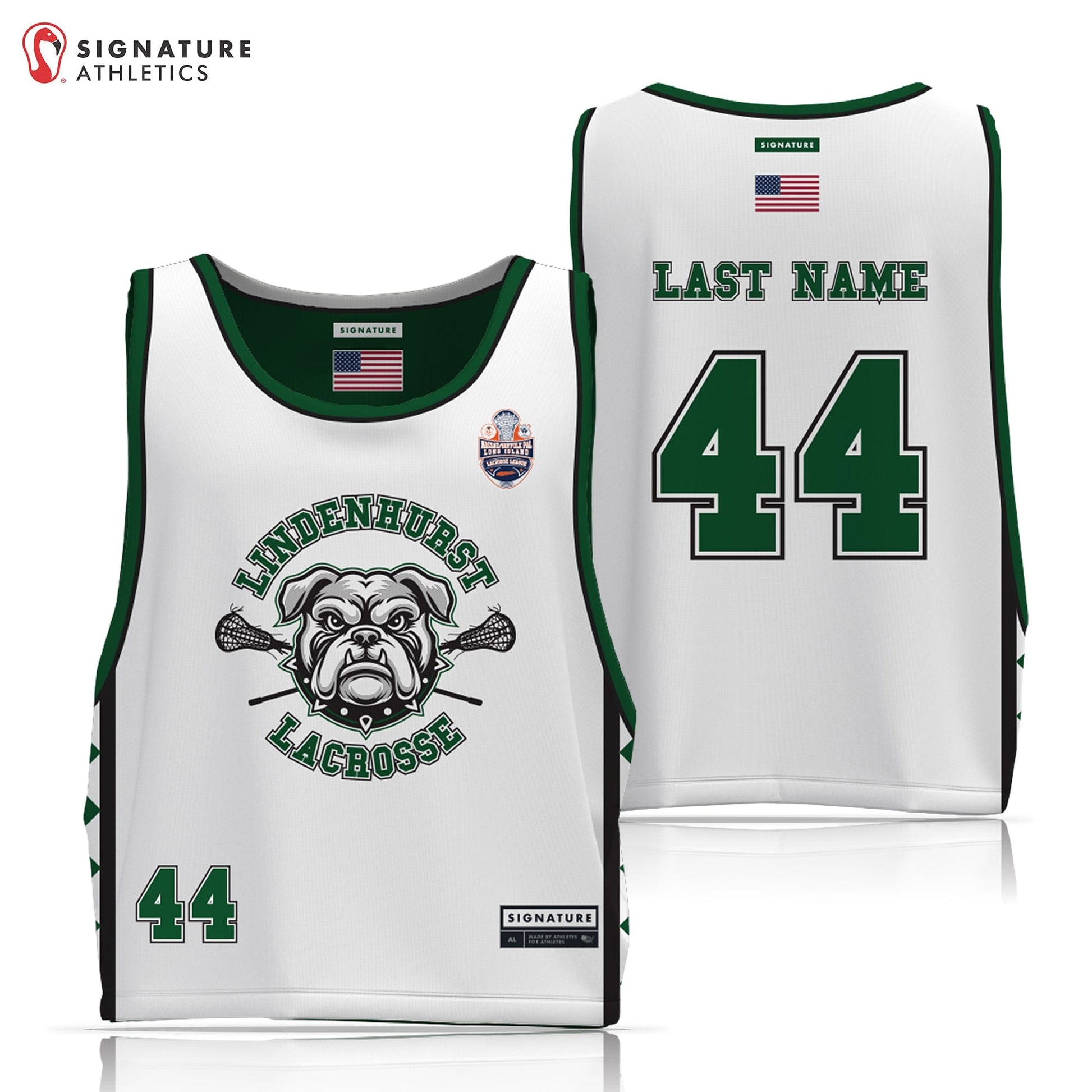 Lindenhurst Lacrosse Men's Reversible Game Pinnie Signature Lacrosse