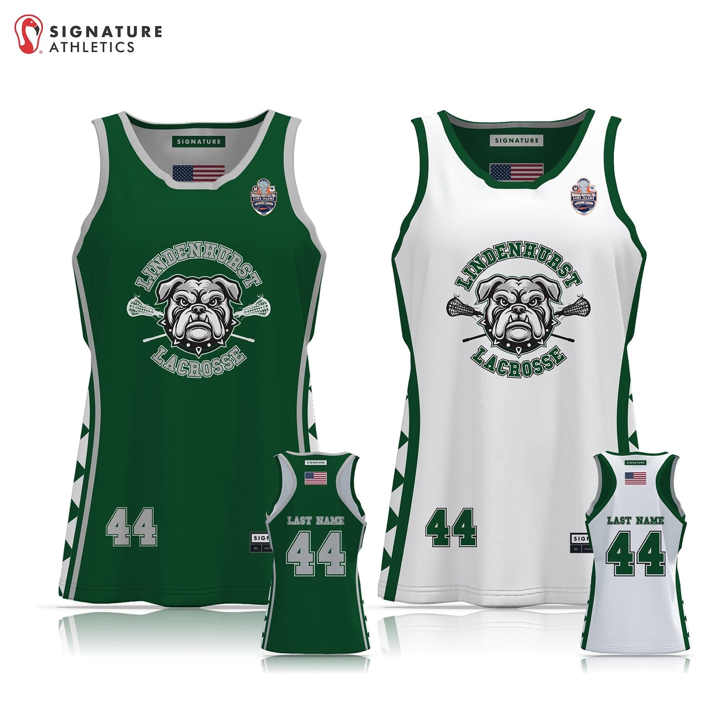 Lindenhurst Lacrosse Women's Reversible Game Pinnie: Grade 3rd-4th Signature Lacrosse