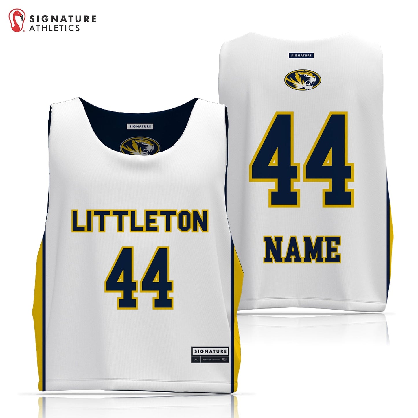 Littleton Lacrosse Boys Reversible Game Pinnie Signature Lacrosse