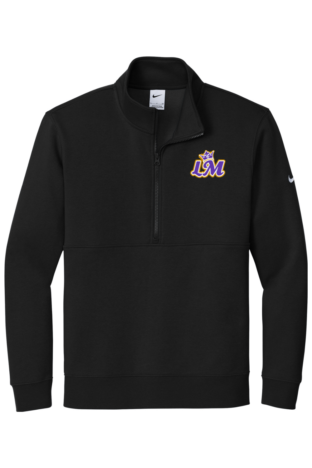 Louisville Monarchs LC Embroidered Nike Club Fleece Sleeve Swoosh 1/2-Zip Signature Lacrosse