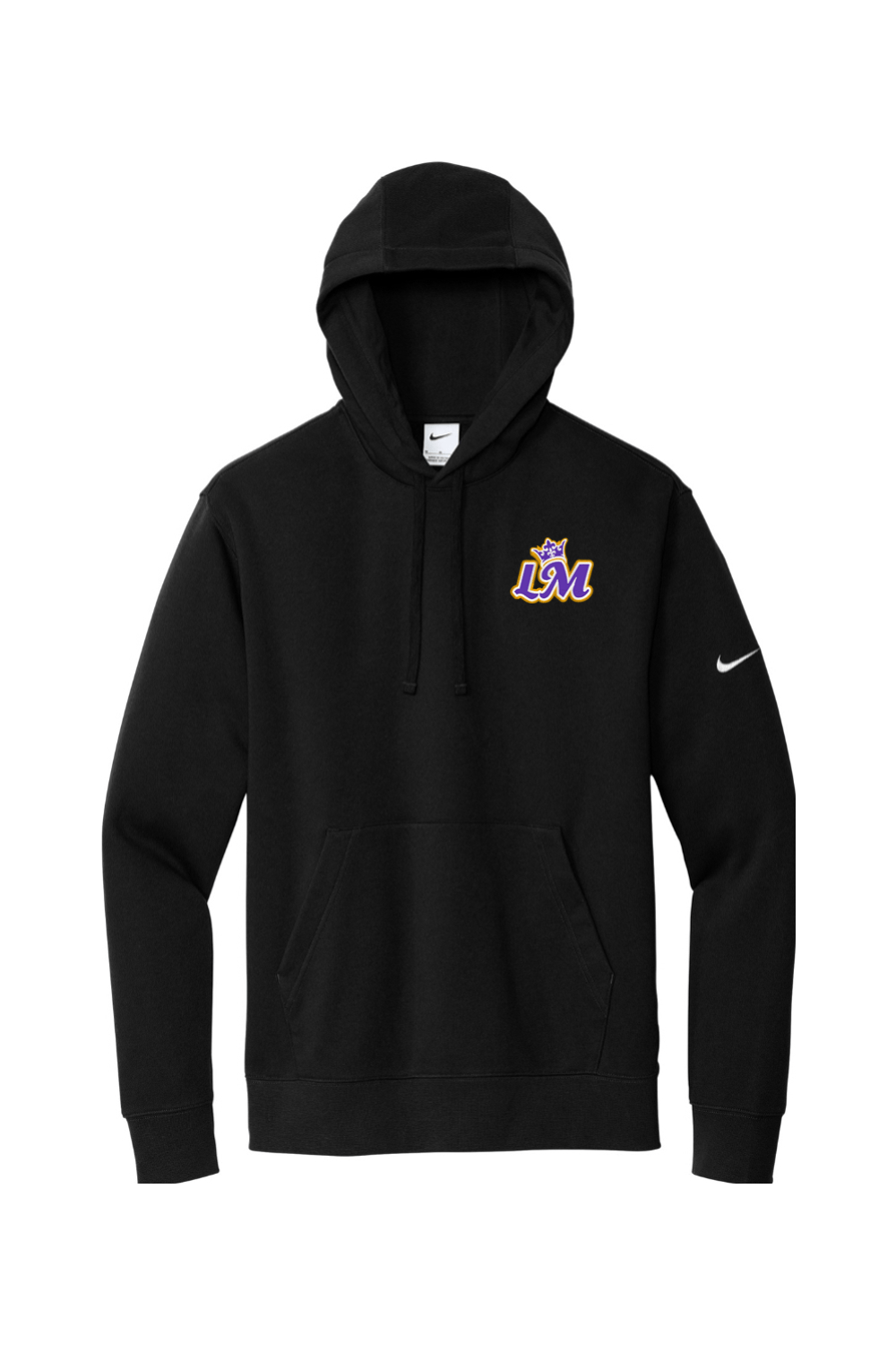 Louisville Monarchs LC Embroidered Nike Club Fleece Sleeve Swoosh Pullover Hoodie Signature Lacrosse