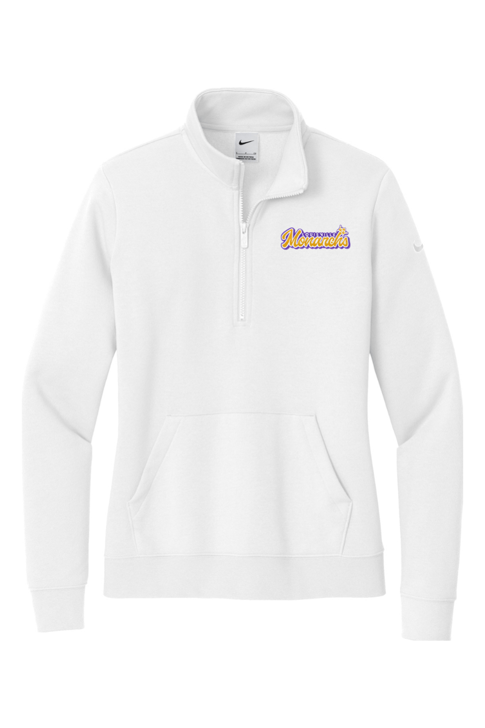 Louisville Monarchs LC Embroidered Nike Ladies Club Fleece Sleeve Swoosh 1/2-Zip Signature Lacrosse