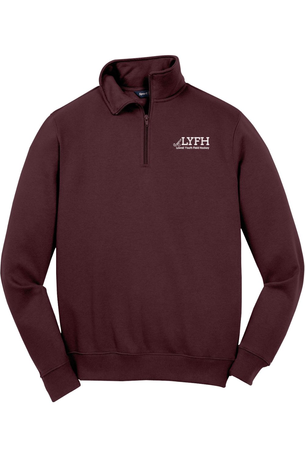 Lowell Field Hockey Adult Embroidered Quarter-Zip Pullover Signature Lacrosse