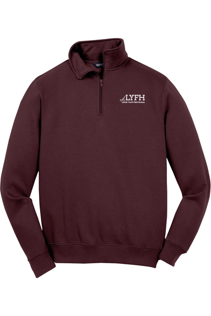 Lowell Field Hockey Adult Embroidered Quarter-Zip Pullover Signature Lacrosse