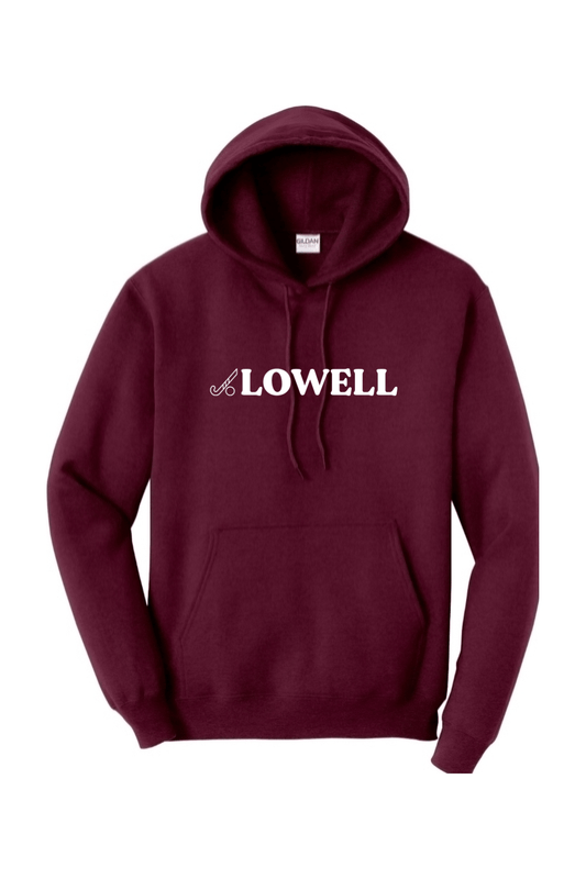 Lowell Field Hockey Adult Heavyweight Hoodie Signature Lacrosse