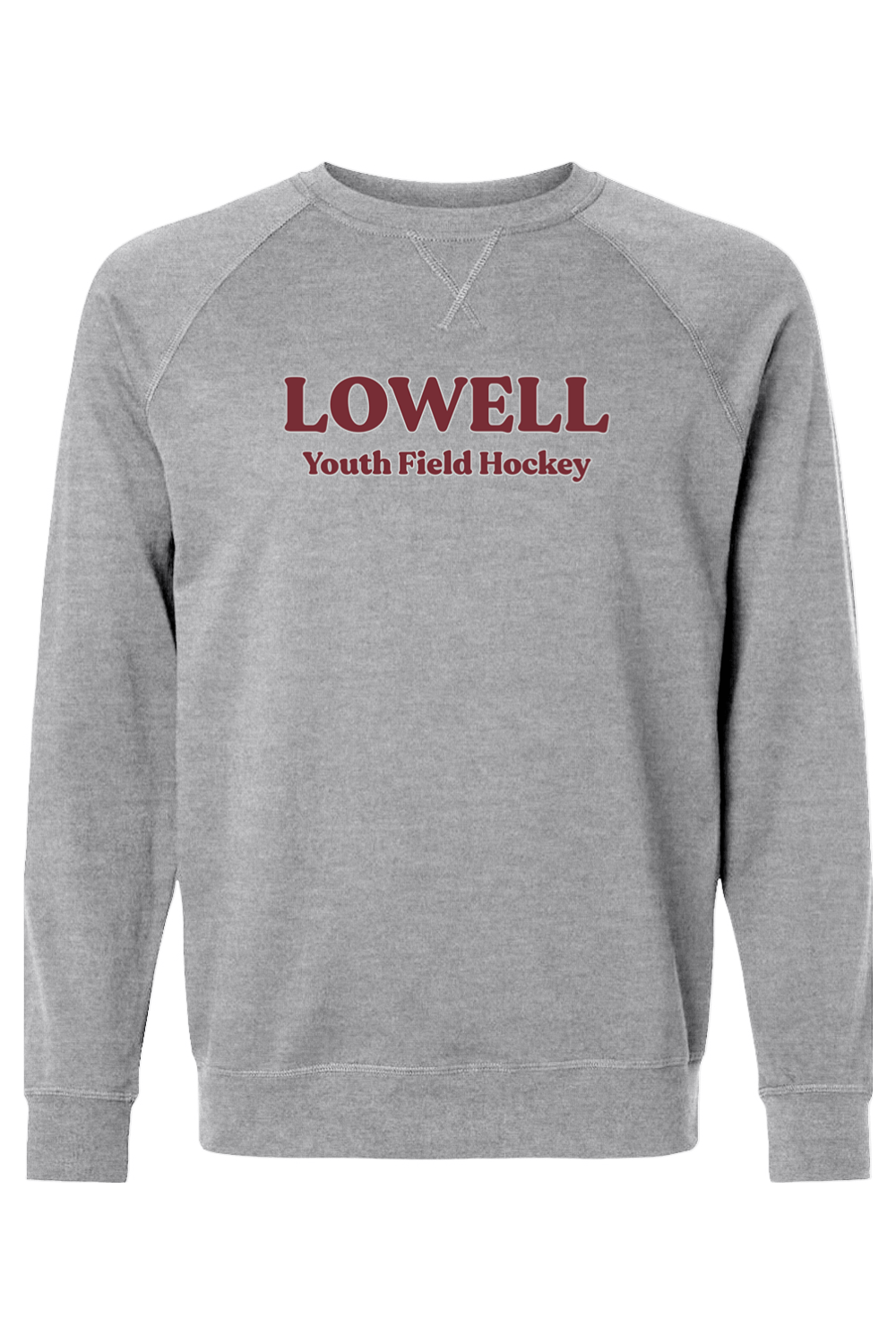 Lowell Field Hockey Adult Heavyweight Raglan Long Sleeve Signature Lacrosse