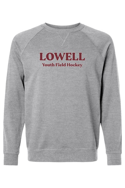Lowell Field Hockey Adult Heavyweight Raglan Long Sleeve Signature Lacrosse