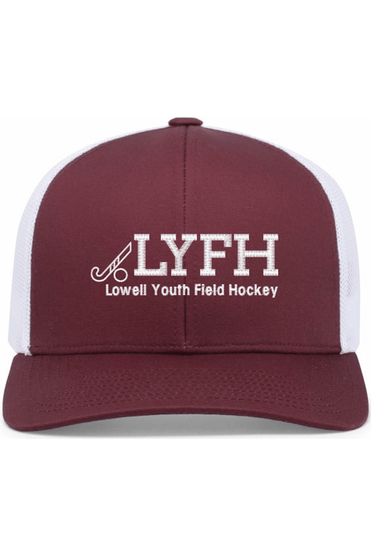 Lowell Field Hockey Embroidered Trucker Hat Signature Lacrosse