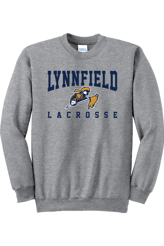 Lynnfield Lacrosse Essential Fleece Crewneck Sweatshirt Signature Lacrosse