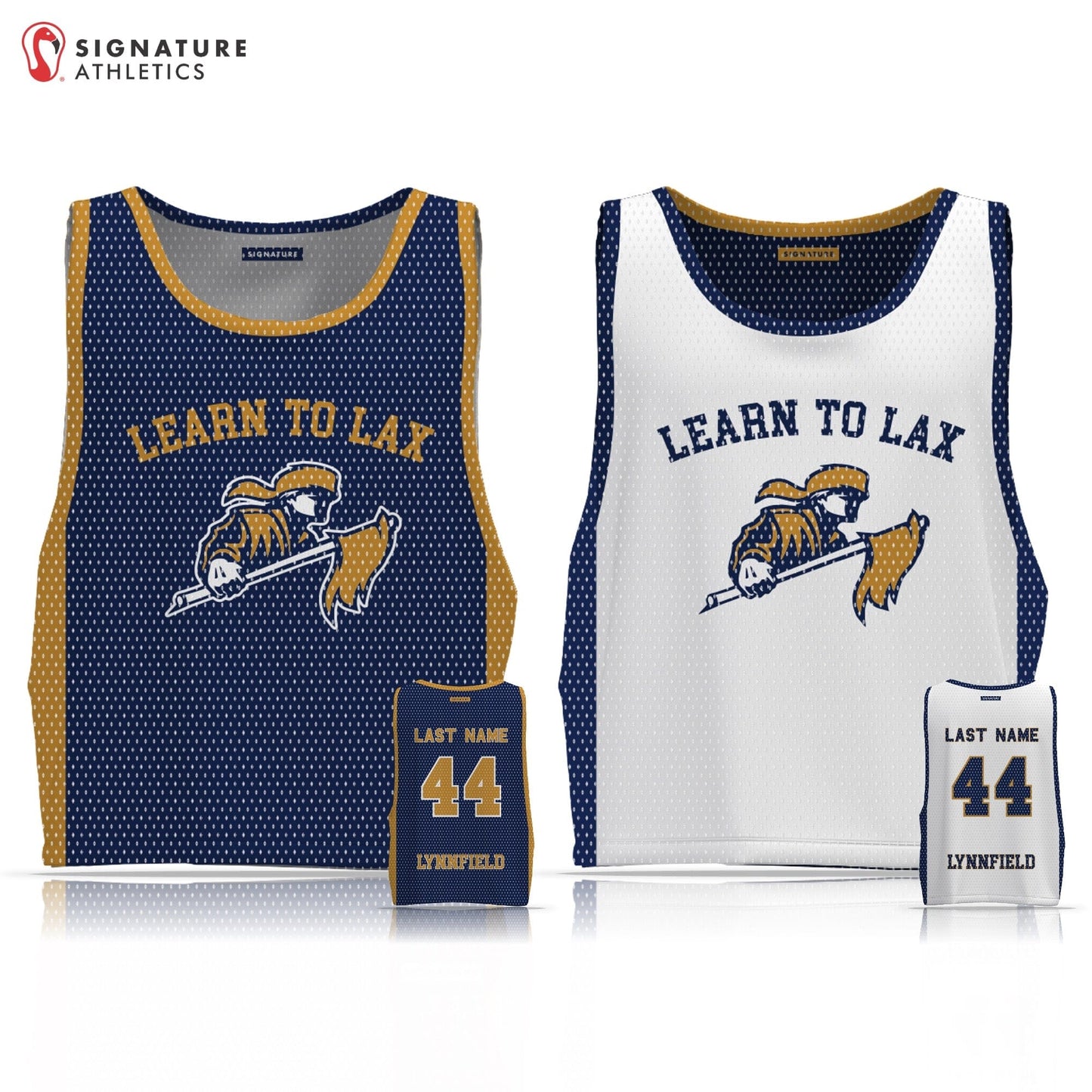 Lynnfield Youth Lacrosse Men's LEARN TO LAX Reversible Pinnie Signature Lacrosse