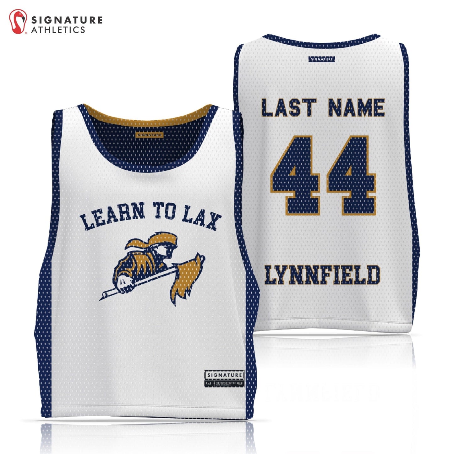 Lynnfield Youth Lacrosse Men's LEARN TO LAX Reversible Pinnie Signature Lacrosse