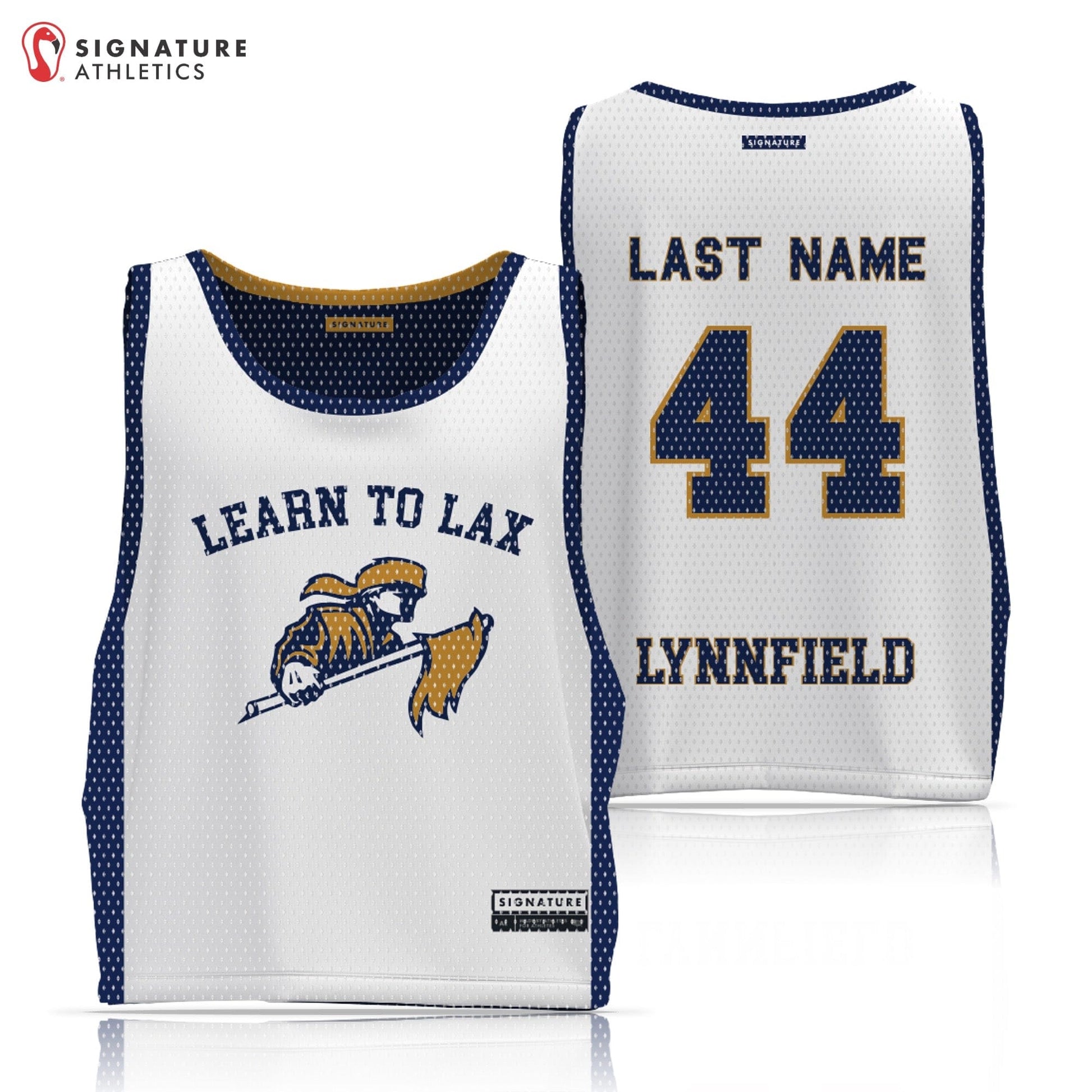 Lynnfield Youth Lacrosse Men's LEARN TO LAX Reversible Pinnie Signature Lacrosse