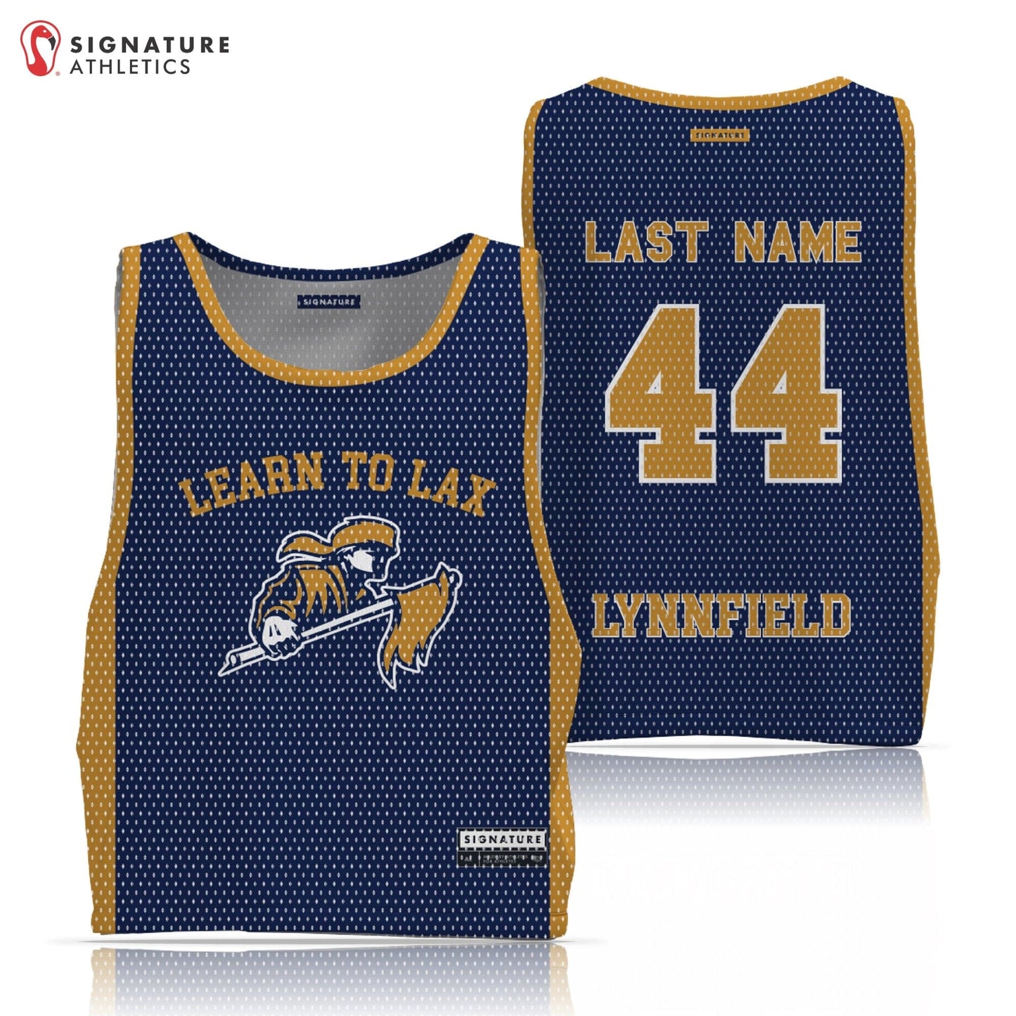 Lynnfield Youth Lacrosse Men's LEARN TO LAX Reversible Pinnie Signature Lacrosse