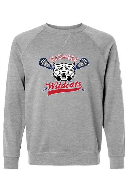 Manatee Wildcats LC Adult Heavyweight Raglan Long Sleeve Signature Lacrosse