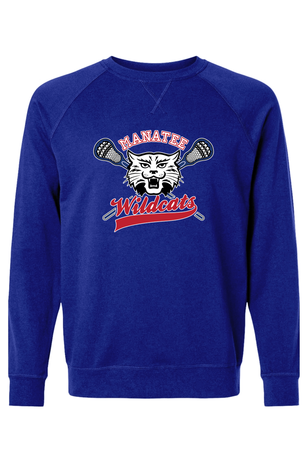 Manatee Wildcats LC Adult Heavyweight Raglan Long Sleeve Signature Lacrosse