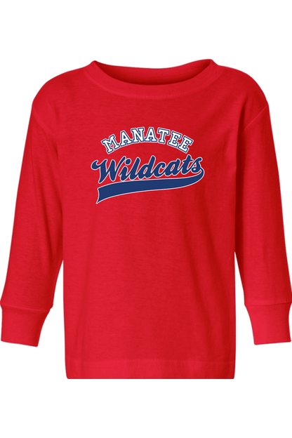 Manatee Wildcats LC Toddler Long Sleeve T-Shirt Signature Lacrosse