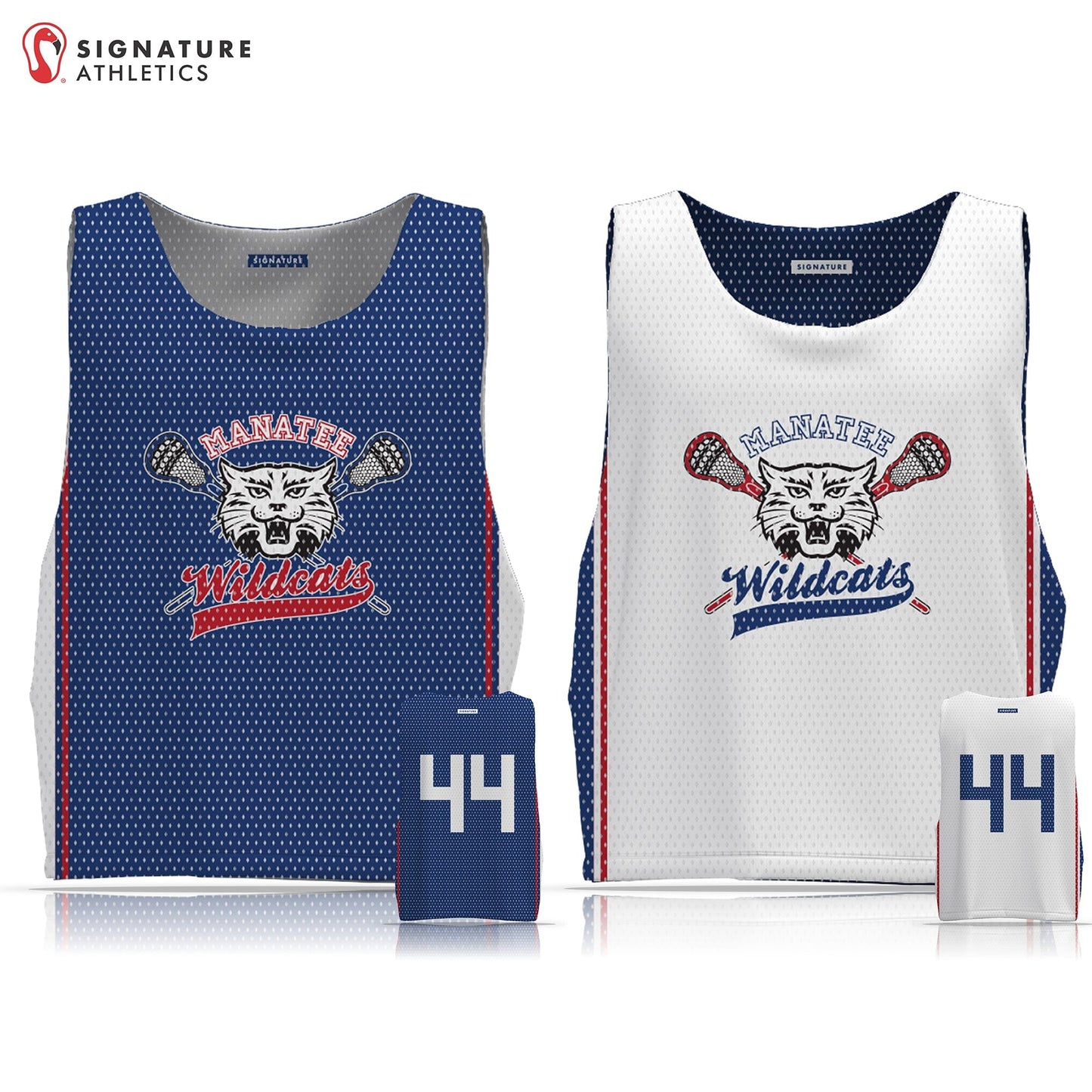 Manatee Wildcats Men's Player Game Pinnie Signature Lacrosse