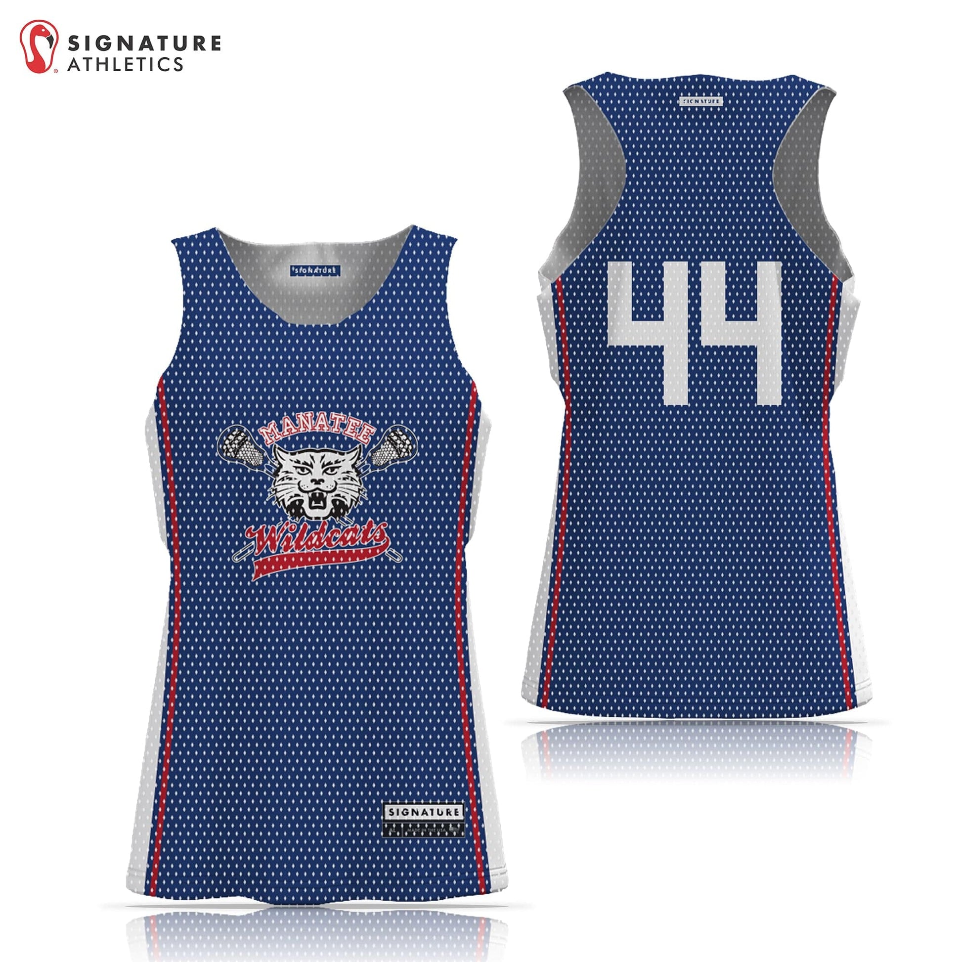 Manatee Wildcats Women's Player Game Pinnie Signature Lacrosse