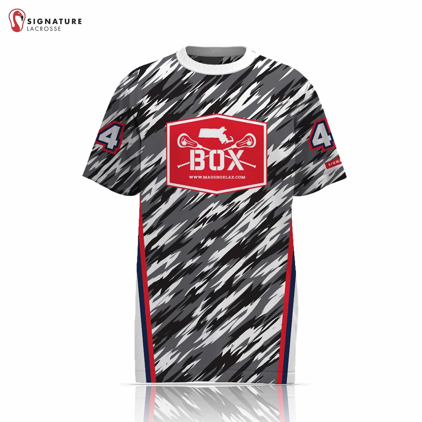 Mass Box Lacrosse Men's Player Short Sleeve Shooting Shirt: Mass Box Signature Lacrosse