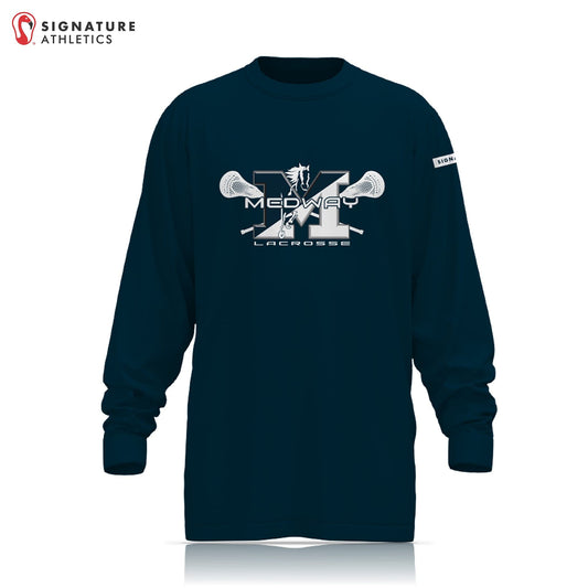Medway Youth Lacrosse Player Dark Long Sleeve Shooting Shirt: 1st-2nd Signature Lacrosse