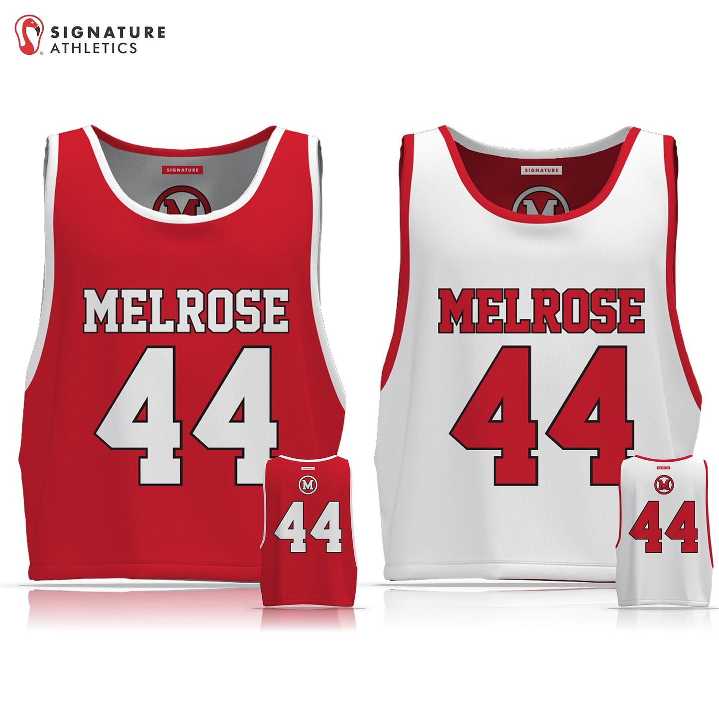 Melrose Youth Lacrosse Men's Player Reversible Game Pinnie: 5th-6th Grade Signature Lacrosse