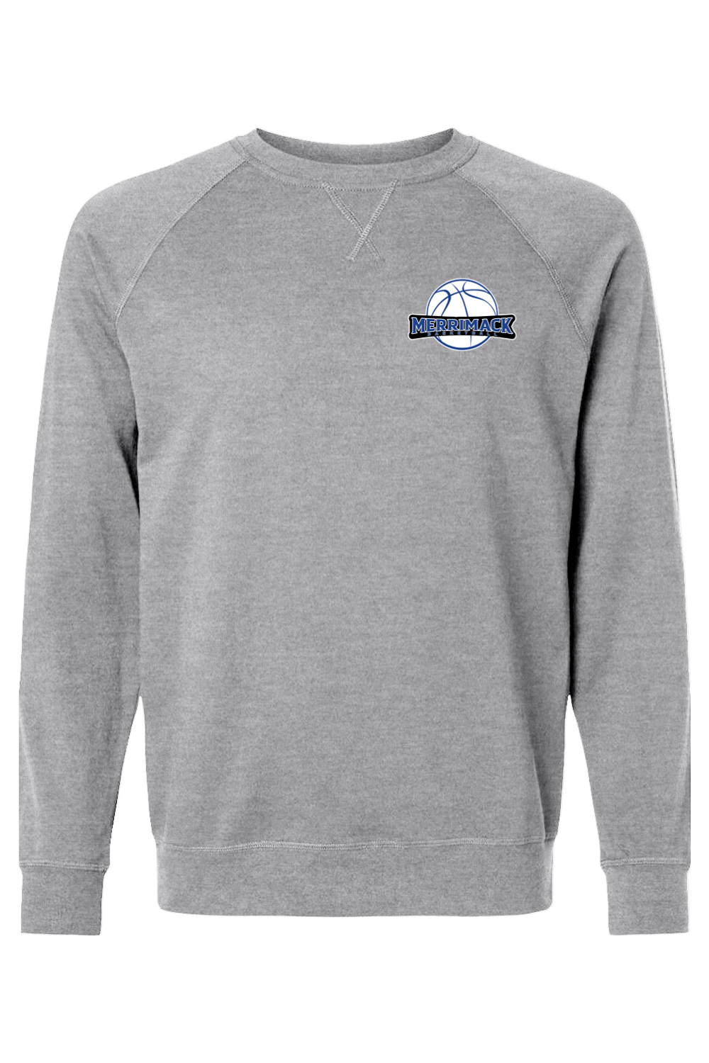 Merrimack Basketball Adult Heavyweight Raglan Long Sleeve Signature Lacrosse