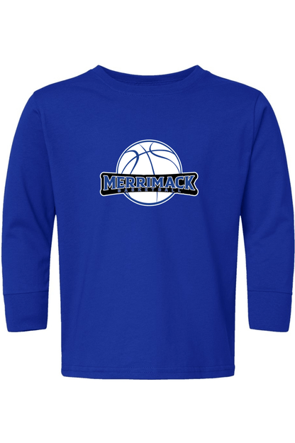 Merrimack Basketball Toddler Long Sleeve T-Shirt Signature Lacrosse