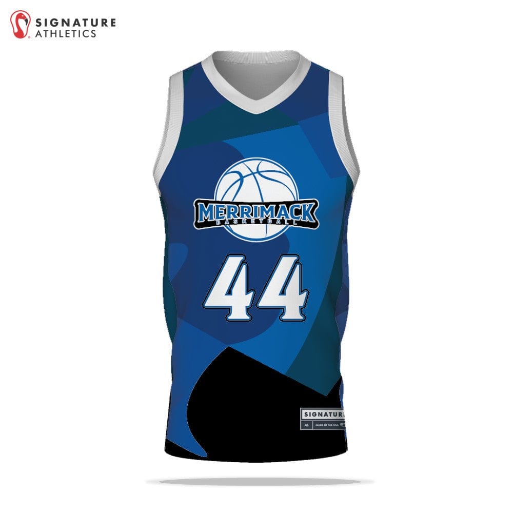 Merrimack REC Men's Reversible Basketball V-Neck Jersey: 1st Grade Signature Lacrosse
