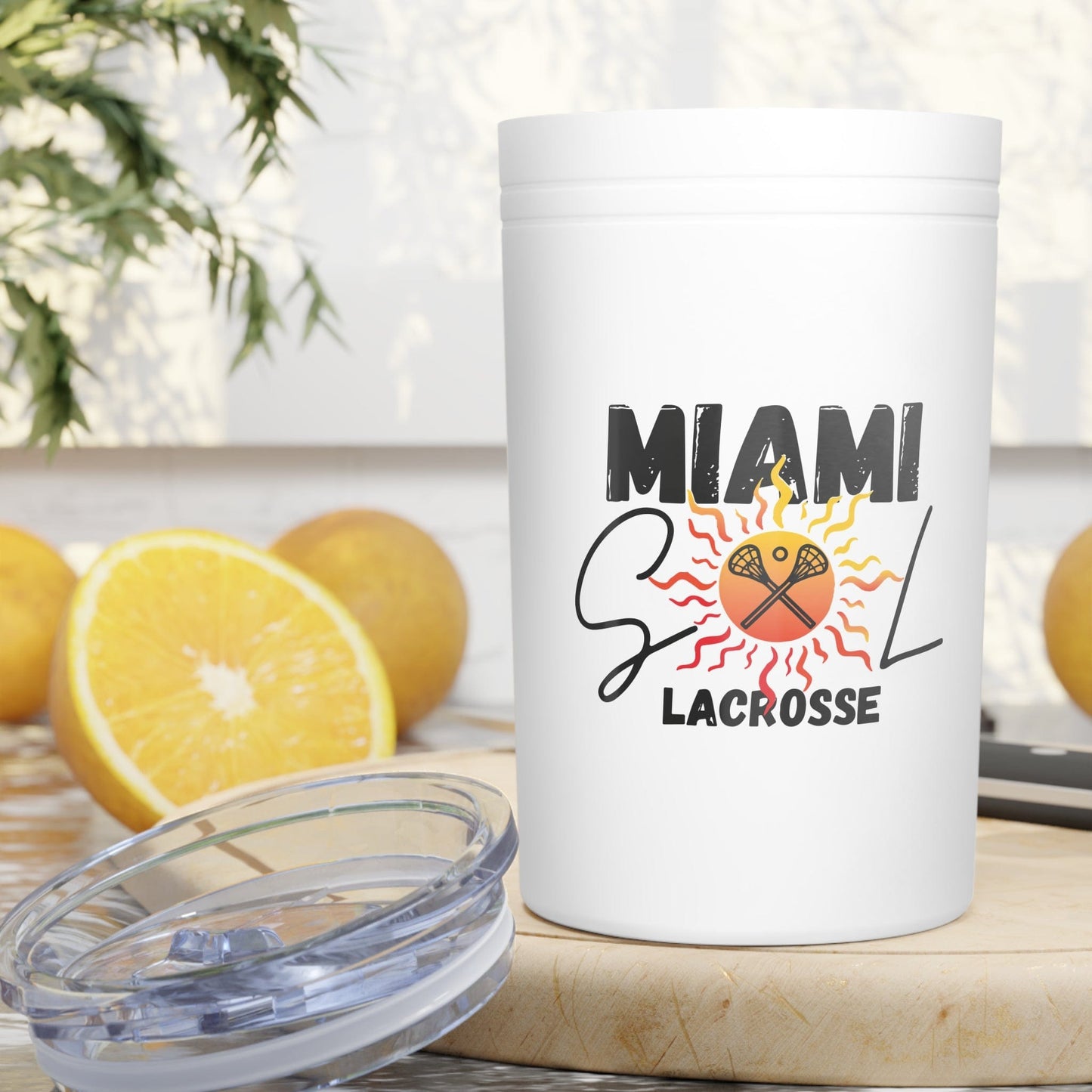 Miami SOL Lacrosse Vacuum Insulated Tumblr, 11 oz Signature Lacrosse