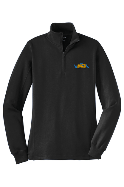 Mica Volleyball Adult Women's Embroidered Quarter-Zip Pullover Signature Lacrosse