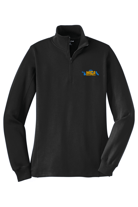 Mica Volleyball Adult Women's Embroidered Quarter-Zip Pullover Signature Lacrosse