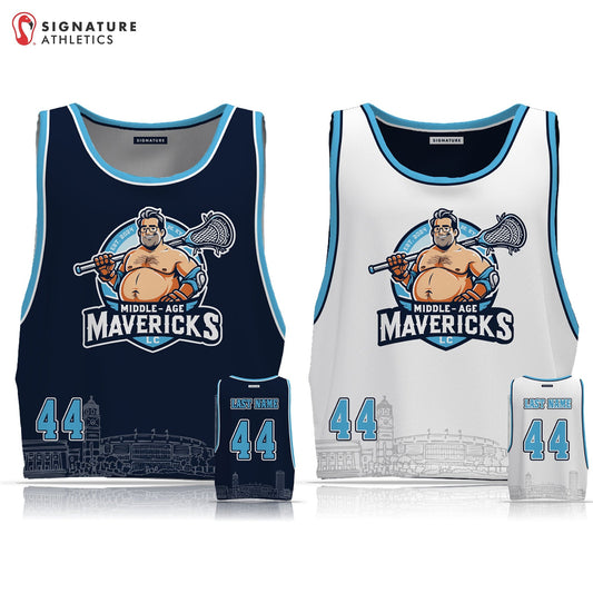 Middle Age Mavericks Men's Reversible Game Pinnie Signature Lacrosse