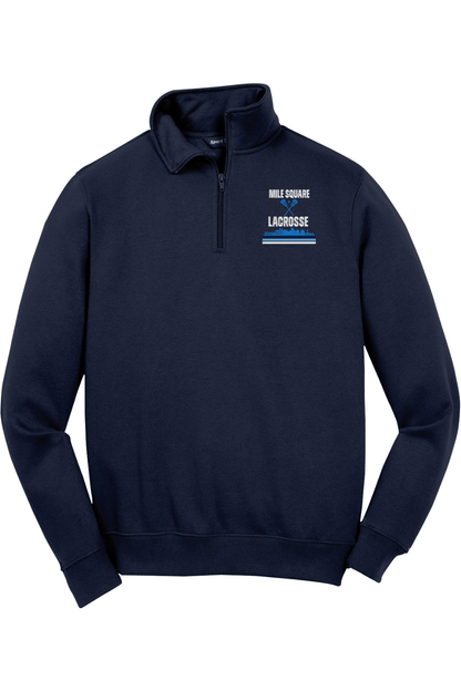 Mile Square Lacrosse Adult Embroidered Quarter-Zip Pullover Signature Lacrosse
