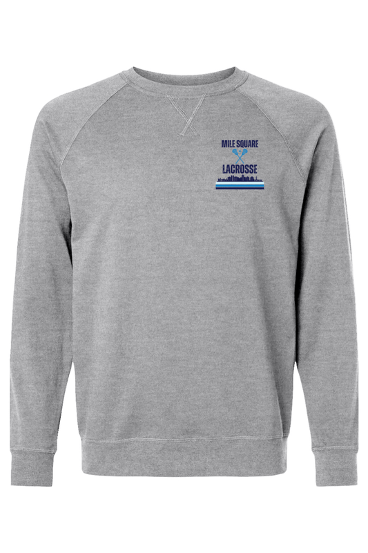 Mile Square Lacrosse Adult Heavyweight Raglan Long Sleeve Signature Lacrosse